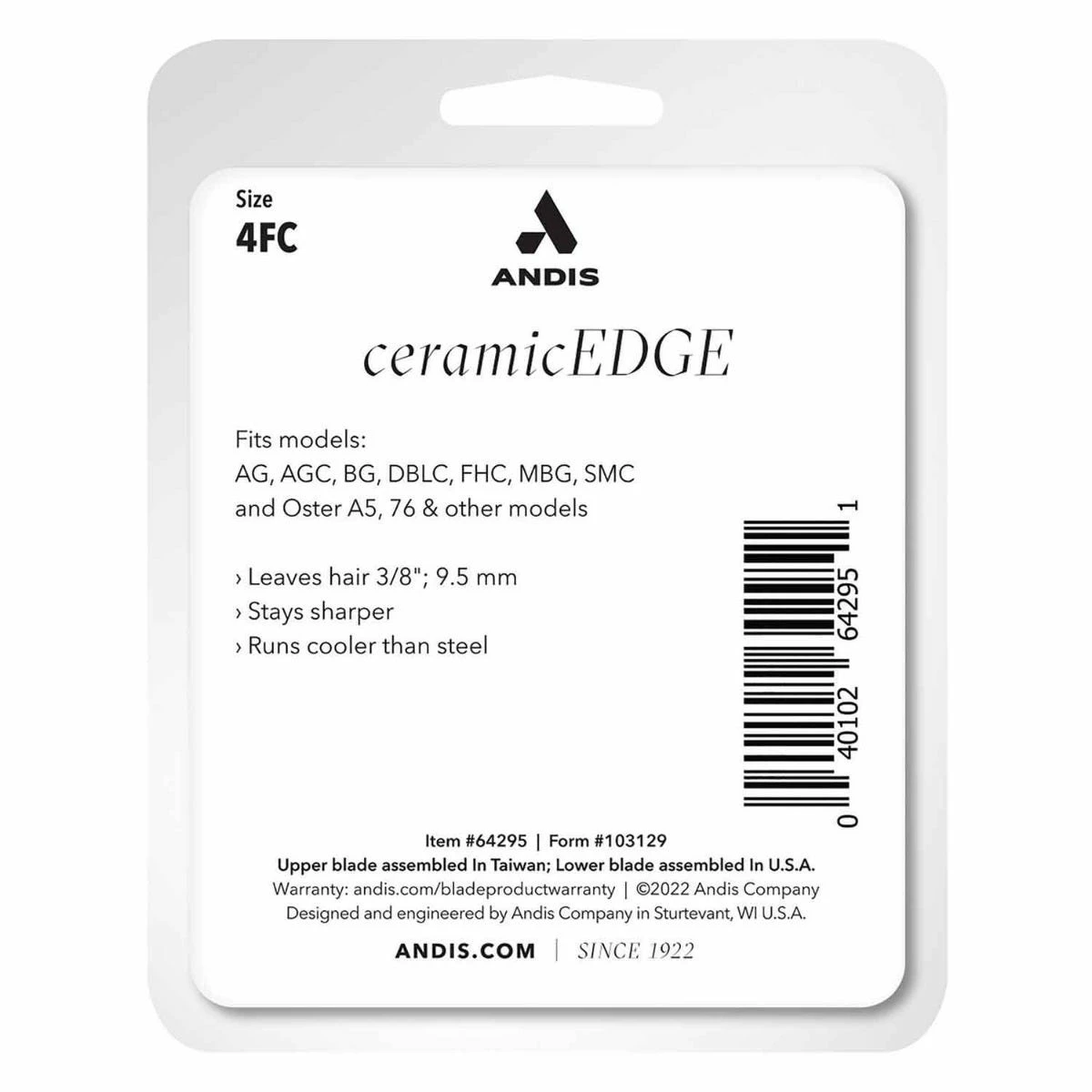 Andis CeramicEdge Blade 4FC Finish Blade - Image 3